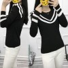 1061 autumn and winter lotus leaf knitted sweater