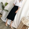 997 autumn solid color loose waist knitted wool skirt