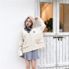 Real school college wind Korean version of the school wind loose sweater sweater jacket cardigan