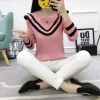 1061 autumn and winter lotus leaf knitted sweater