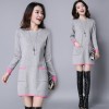 8068 large size loose mid-length sweater dress