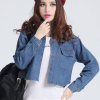 6215 autumn and winter Korea washed retro bat sleeve denim jacket