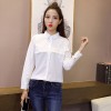 8006 autumn new Korean fashion tassel long-sleeved slim shirt