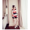 T116 summer new Korean fashion long-sleeved loose striped sweater