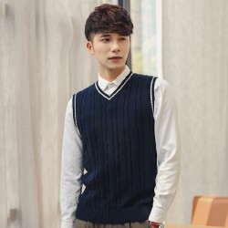 603 men's pure cotton leisure knitted vest 