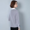 8108 Korean fashion loose vertical stripes shirt