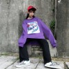 88002 Korea INS hot sale purple poisoning long-sleeved loose sweatshirt