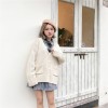 Real school college wind Korean version of the school wind loose sweater sweater jacket cardigan