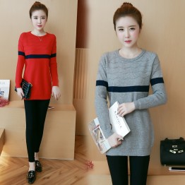 8047 # large size women's autumn and winter clothing sweater ultra-elastic cotton sweater