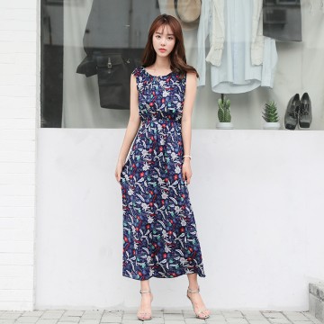 7055 new Korean fashion chiffon sleeveless dress