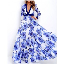 862 hot sale fashion print dress