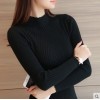 907 Korean women's lotus leaf slim long sleeve bottom sweater