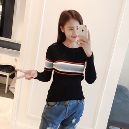 8819 preppy style tripes sweater