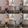 159 women's long sleeve stripes off shoulder bottoming knitting shirt