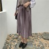 007 chic corduroy pleated half skirt