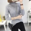 8080 # autumn and winter new Slim was thin high collar collar sweater female Korean long-sleeved wild base sweater