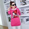 5350 thickening woolen girl pattern sweatshirt