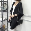 6092 loose bat sleeve pocket sweater cardigan