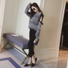 2017 summer new black was thin speaker nine pants pants Hong Kong taste Slim high waist leisure wide leg pants tide