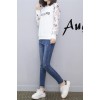 8010 Korean Style Long Sleeve Loose Letter Print T-Shirt 