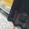 6149 early autumn high waist slim thin knitted ice silk half umbrella skirt