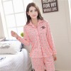 615 two-piece white cat double knit cotton home pajamas