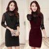 0886 Elegant strap woolen vest dress 