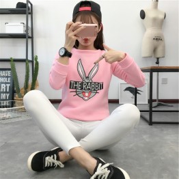 8478 woolen thickened printing round neck sweatshirt