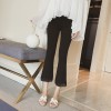 2017 summer new black was thin speaker nine pants pants Hong Kong taste Slim high waist leisure wide leg pants tide