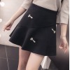 9018 autumn and winter empire waist embroidery A-line short skirt