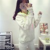 [Real shot] 2135 # autumn and winter new hooded sets of sweater women plus velvet thick sleeves personality sweater women