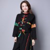 945 cotton and linen high waist personalized plate buckle Chinese style collar short jacket with lining