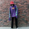 88001 autumn couple Harajuku alien printing round neck loose long sleeve sweatshirt