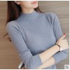 Women short autumn and winter Korean women's lotus leaf Slim long-sleeved bottom shirt sweater