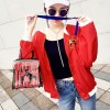 South Korea ulzzang loose spring and autumn clothing belt jacket female Harajuku students spell color couple BF baseball service