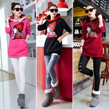 5350 real shot in the long sweater thickening plus large size women's autumn and winter new
