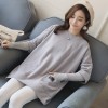 9038  maternity woolen splicing sleeves dress