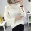 8083 # autumn and winter new was thin semi-high collar sets of sweaters female speaker sleeves long-sleeved wild sweater