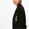 F1104 chiffon belt flower embroidery robe