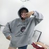 3185 Korean printing hooded loose sweatshirt