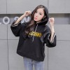 8566 hooded letters print loose sweatshirt