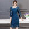 6842 yarn embroidery slim temperament dress