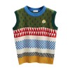 265 retro loose color matching sweater vest
