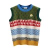 265 retro loose color matching sweater vest
