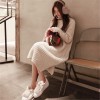 5917 high collar loose thickening long knitted sweater dress 