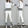 6212 European spring and autumn color matching tracksuit