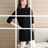 113 fashion solid color long sweater