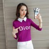 8542 shirt collar fake two pieces sweater