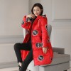 8923 Slim long cotton down coat