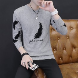 M3038 autumn and winter slim round neck long sleeve shirt